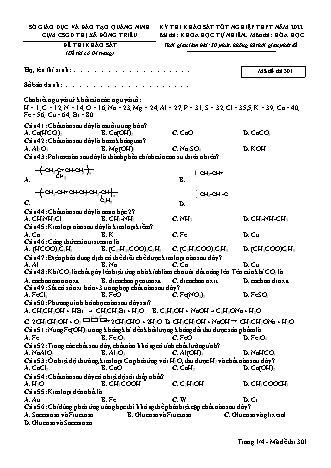 Đề xuất thi THPT Quốc gia năm 2022 môn Hóa học 12 - Năm học 2021-2022 - Đề 4 (Có đáp án và lời giải)