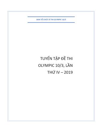 Tuyển tập đề thi Olympic 10-3 môn Sinh học 11
