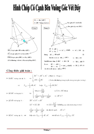 Đề cương ôn tập Hình học Lớp 12