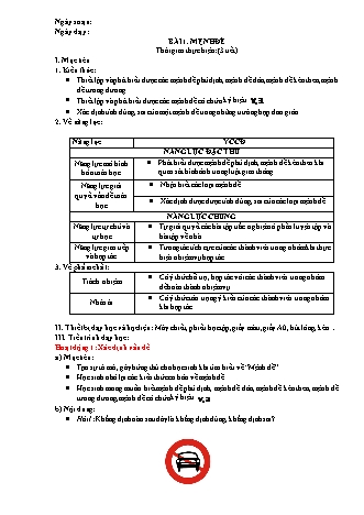 Giáo án môn Toán Lớp 10 - Bài 1: Mệnh đề (Tiết 1)