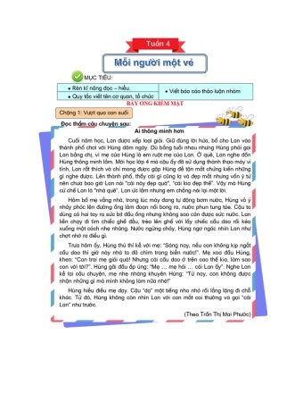 Đề kiểm tra cuối tuần môn Tiếng Việt 4 - Tuần 4 (Trường TH Trường Thọ)