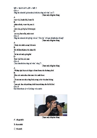 Đề Trạng nguyên Tiếng Việt Lớp 1 (Đề 7 - Có đáp án)