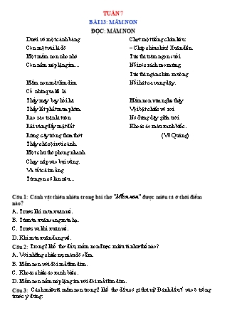 Phiếu bài tập học kì I môn Tiếng Việt 5 (Kết nối tri thức) - Tuần 7