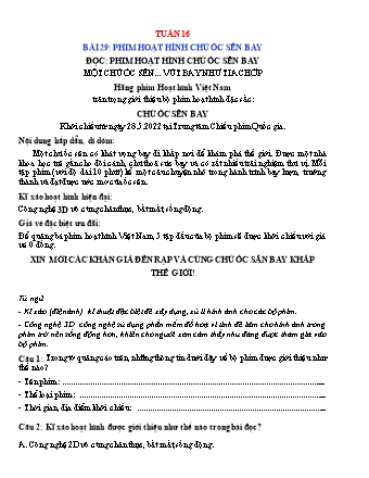 Phiếu bài tập học kì I môn Tiếng Việt 5 (Kết nối tri thức) - Tuần 16